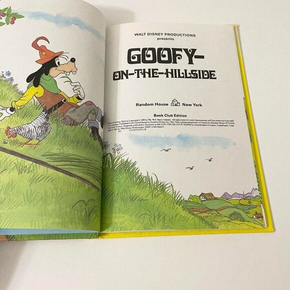 Vtg 1982 Walt Disney Productions Presents Goofy On The Hillside Disney Book - Picture 12 of 16